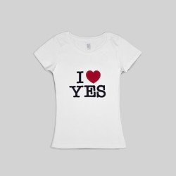 T-shirt I Love Yes donna