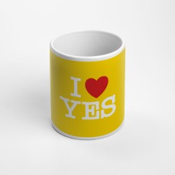 Tazza I Love Yes gialla