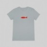 T-shirt icona pesce uomo grigio