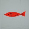 T-shirt icona pesce uomo grigio particolare stampa