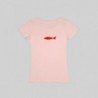 T-shirt icona pesce donna rosa pastello