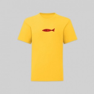 T-shirt icona pesce bambino gialla