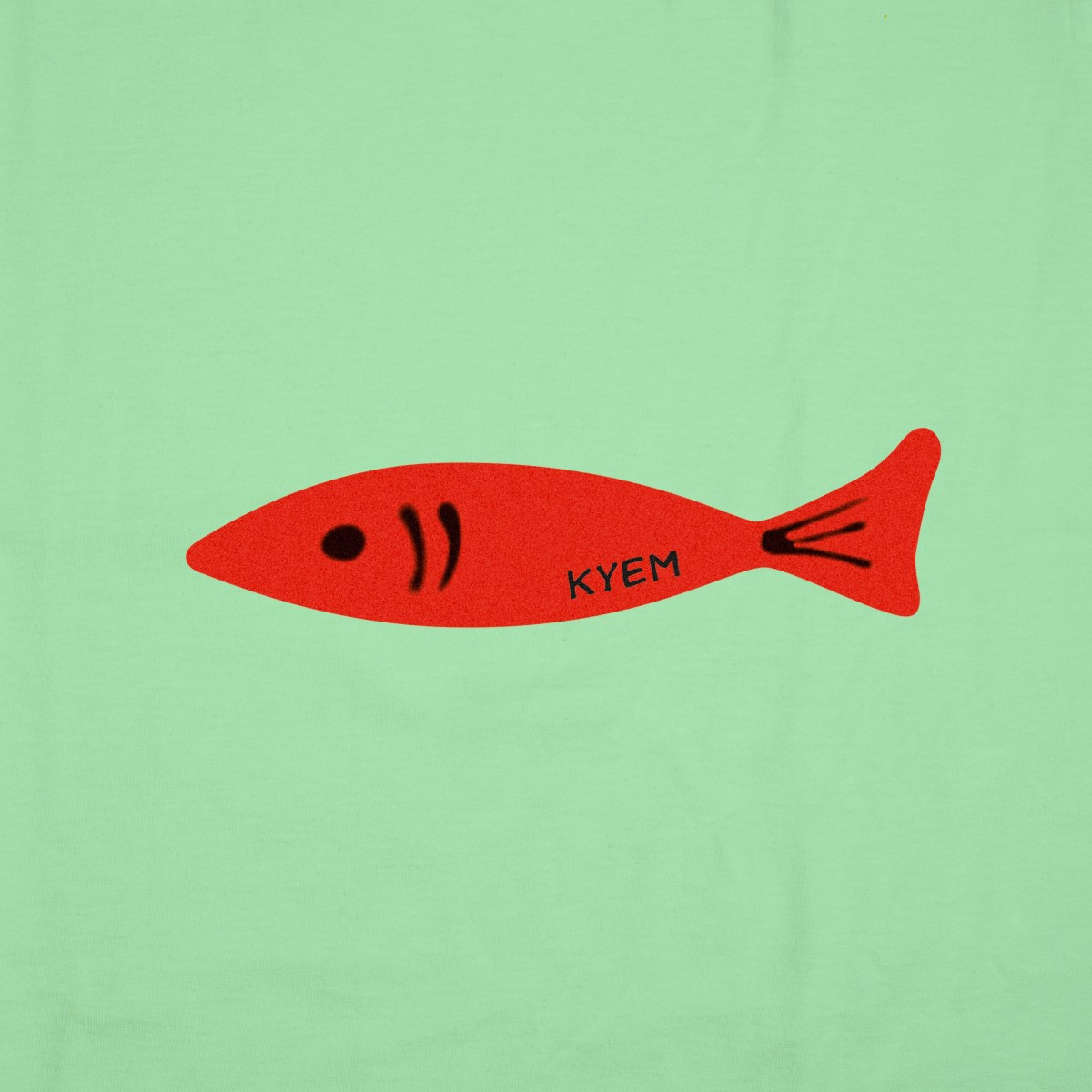 T-shirt icona pesce bambina verde menta particolare stampa